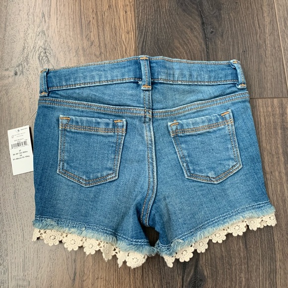 3T Denim Shorts with Lace Detail - Picture 4 of 7